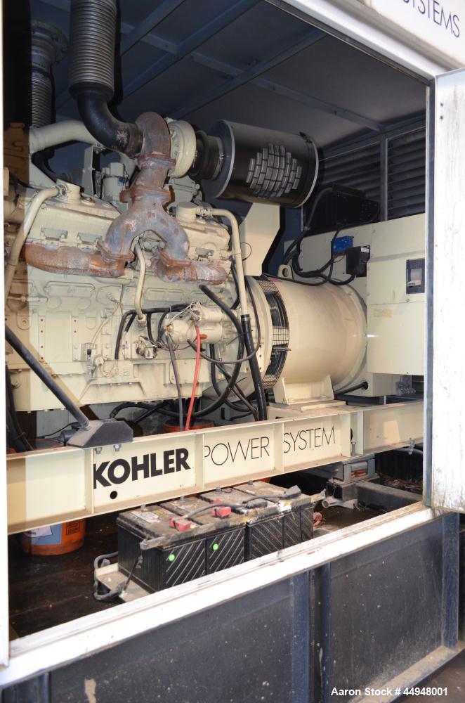 Used Kohler 440 kW Standby (400 kW Prime) Diesel Generator Set, Model 500ROZD81, Serial #393883. Detroit Diesel engine model 12V-92TA, rated 830 hp @ 1800 rpm, serial #12VFO13118. 3/60/120/208V, reco...