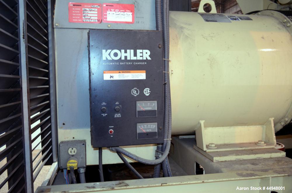 Used Kohler 440 kW Standby (400 kW Prime) Diesel Generator Set, Model 500ROZD81, Serial #393883. Detroit Diesel engine model 12V-92TA, rated 830 hp @ 1800 rpm, serial #12VFO13118. 3/60/120/208V, reco...