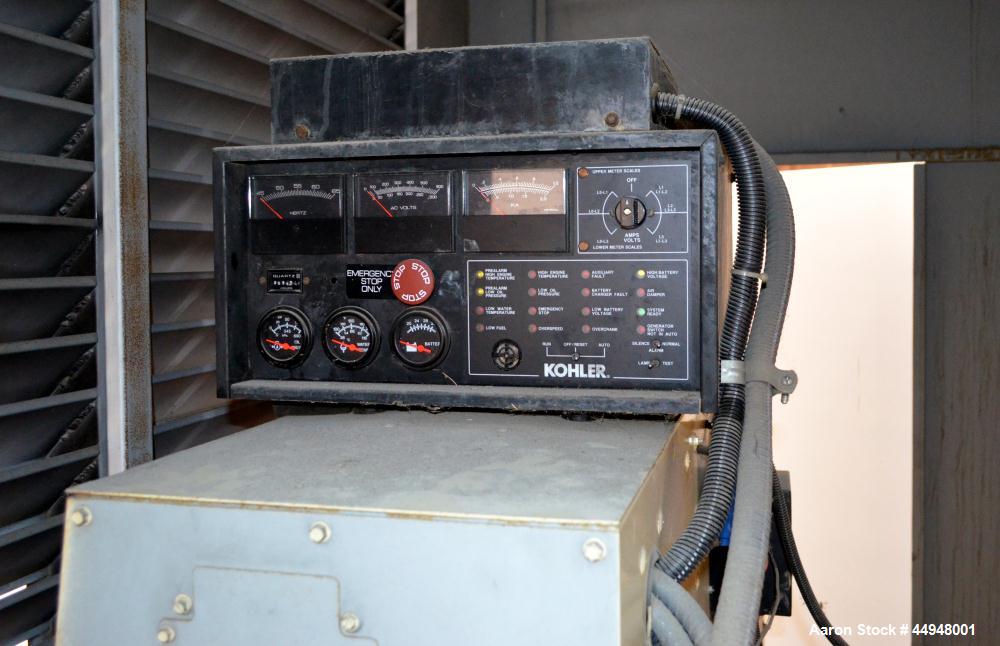 Used Kohler 440 kW Standby (400 kW Prime) Diesel Generator Set, Model 500ROZD81, Serial #393883. Detroit Diesel engine model 12V-92TA, rated 830 hp @ 1800 rpm, serial #12VFO13118. 3/60/120/208V, reco...