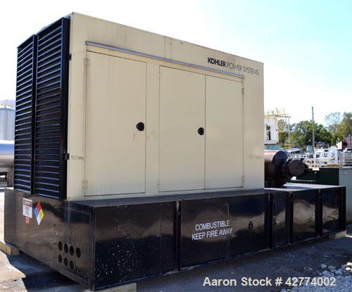 Used Kohler 500kW Diesel Generator Set, Model 500ROZD71, Serial #395955. Detroit Diesel 12-92TA turbocharged aftercooled rated 830 HP @ 1800 RPM. 3/60/120/208/277-480 Volt, currently set up for 208 V...