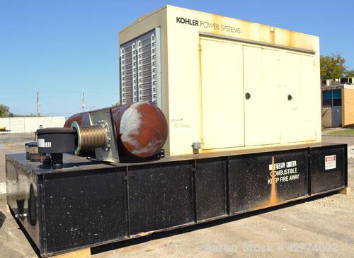 Used Kohler 500kW Diesel Generator Set, Model 500ROZD71, Serial #395955. Detroit Diesel 12-92TA turbocharged aftercooled rated 830 HP @ 1800 RPM. 3/60/120/208/277-480 Volt, currently set up for 208 V...