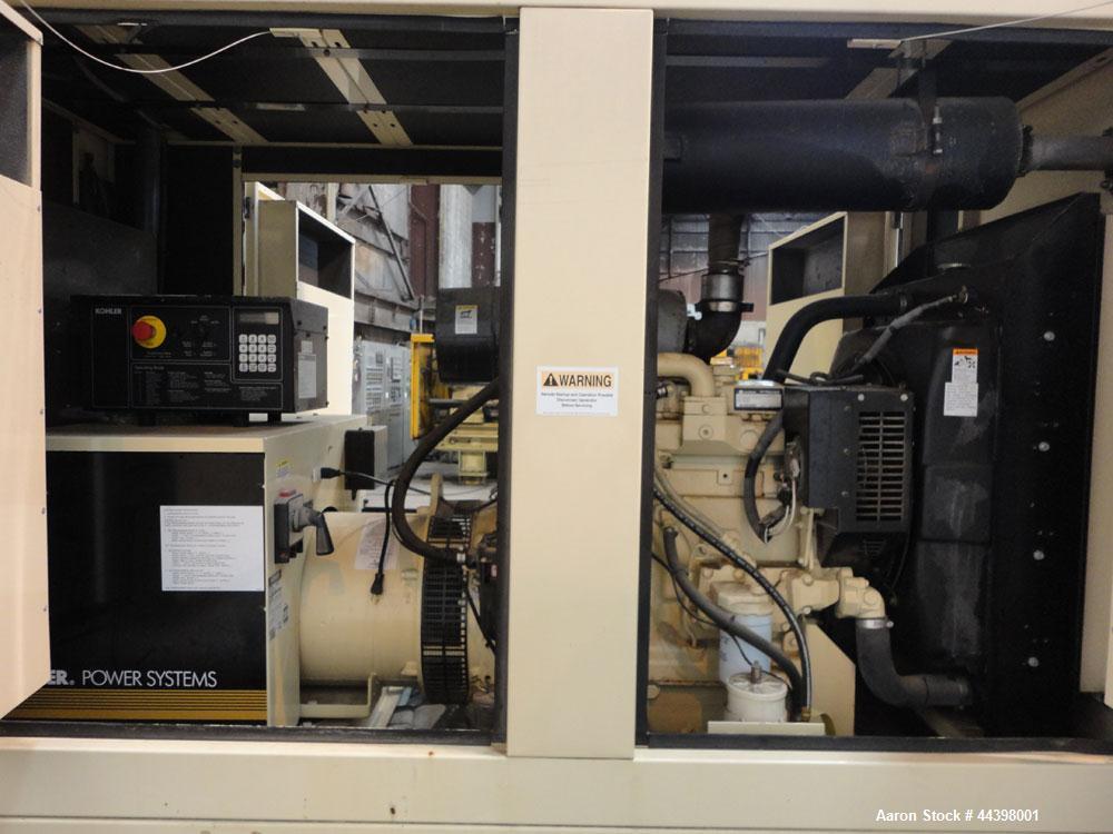 Used Kohler 62 kW Standby (57kW prime) Diesel Generator Set, trailer mounted, model 60REOZJB, serial #2131576.  John Deere 4045TF270 engine rated 110 hp at 1800 rpm, serial #PE4045T593273, emissions ...