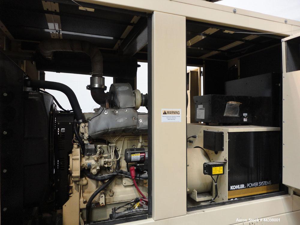 Used Kohler 62 kW Standby (57kW prime) Diesel Generator Set, trailer mounted, model 60REOZJB, serial #2131576.  John Deere 4045TF270 engine rated 110 hp at 1800 rpm, serial #PE4045T593273, emissions ...