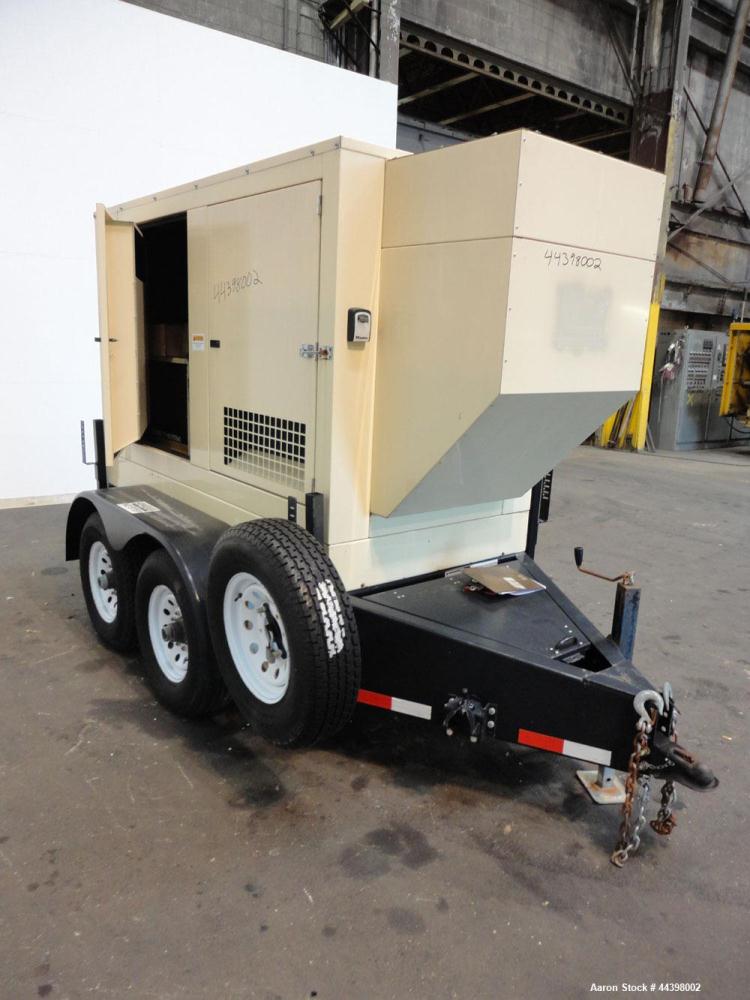 Used Kohler 55 kW Standby (50 kW prime) Diesel Generator Set, trailer mounted, model 50REOZJB, serial #2146207. John Deere 4045TF270 engine rated 110 hp at 1800 rpm, serial #PE4045T656683, emissions ...