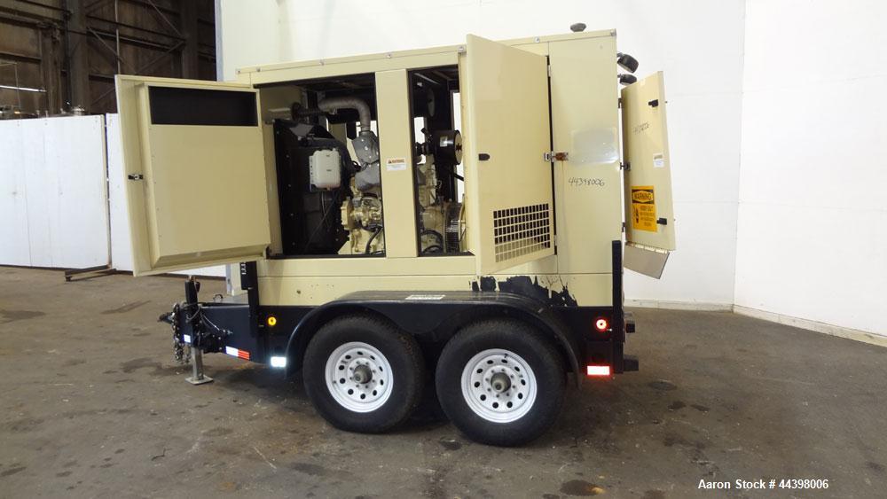 Used Kohler 55 kW Standby (50 kW prime) Diesel Generator Set, portable / trailer mounted, model 50REOZJB, serial #2145835.  John Deere 4045TF270 engine rated 110 hp @ 1800 rpm, serial #PE4045T656697,...