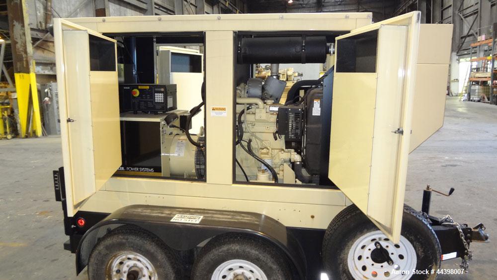 Used John Deere / Kohler 55 kW Standby (50 kW prime) diesel generator set, portable / trailer mounted, model 50REOZJB,  SN-2149456. John Deere 4045TF270 engine rated 110 HP at 1800 RPM, emissions EPA...