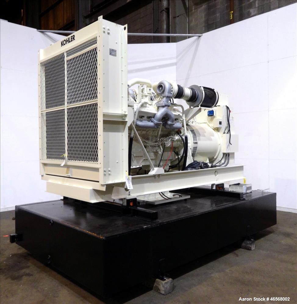 Used Kohler 600kW standby (545 kW prime) diesel generator set, model 600ROZD71,