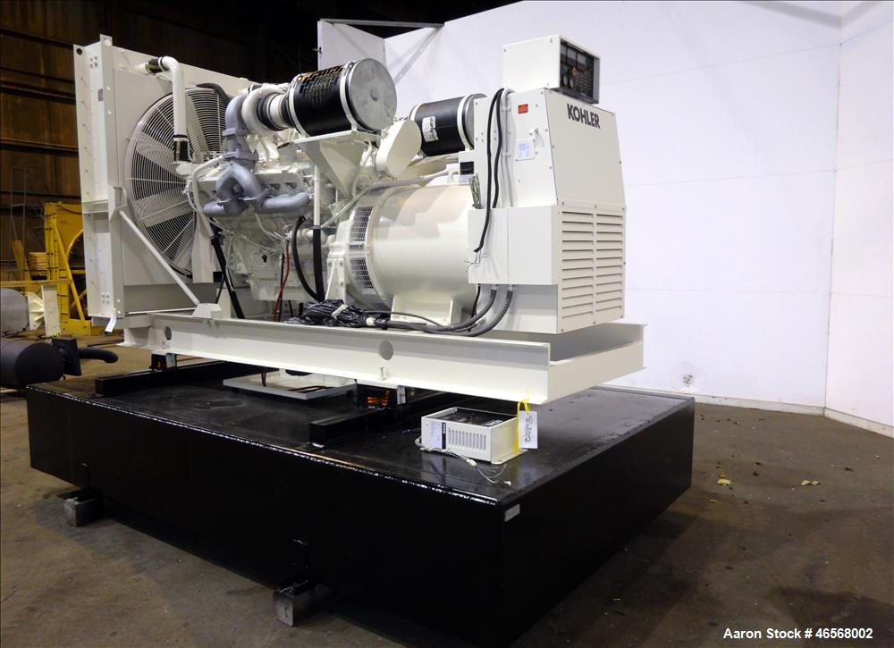 Used Kohler 600kW standby (545 kW prime) diesel generator set, model 600ROZD71,