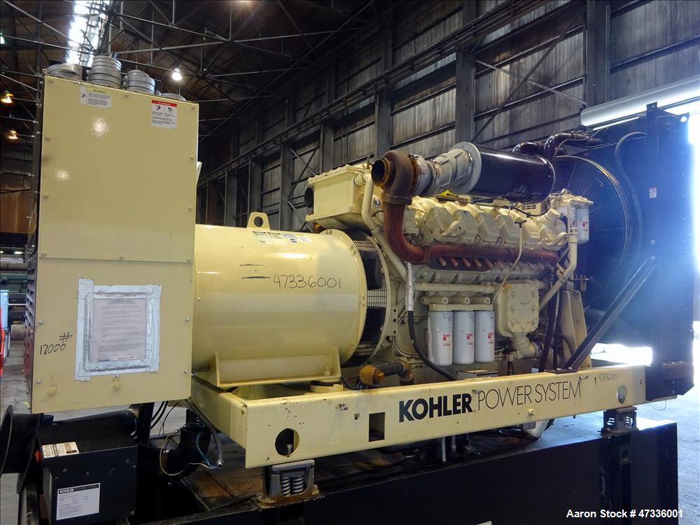 Used Kohler 610 kW Diesel Generator Set, Detroit Diesel / MTU 12V2000-G70