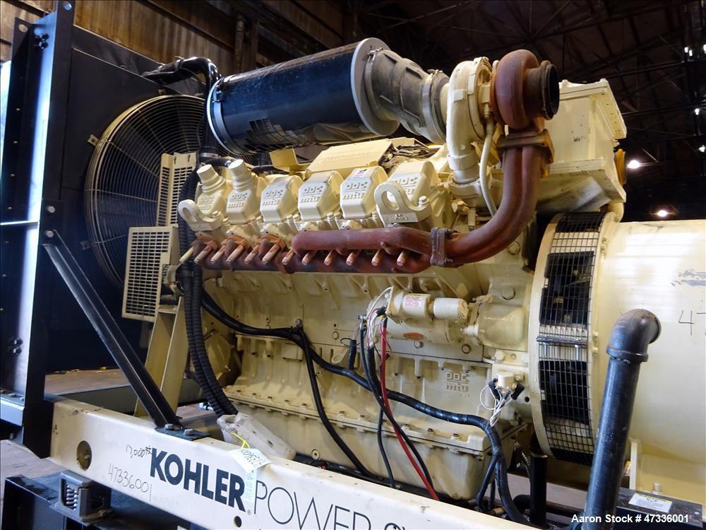 Used Kohler 610 kW Diesel Generator Set, Detroit Diesel / MTU 12V2000-G70