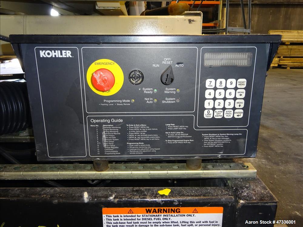 Used Kohler 610 kW Diesel Generator Set, Detroit Diesel / MTU 12V2000-G70