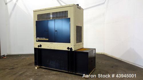 Used Kohler 62 kW standby diesel generator set, model 60REOZJB, SN-2104402. John Deere 4045T150 engine rated 110 HP @ 1800 RPM, emissions EPA tier 2 certified. 3/60/120/240V with PMG permanent magnet...