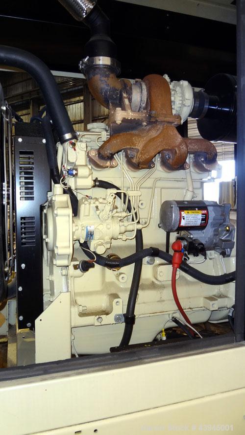 Used Kohler 62 kW standby diesel generator set, model 60REOZJB, SN-2104402. John Deere 4045T150 engine rated 110 HP @ 1800 RPM, emissions EPA tier 2 certified. 3/60/120/240V with PMG permanent magnet...