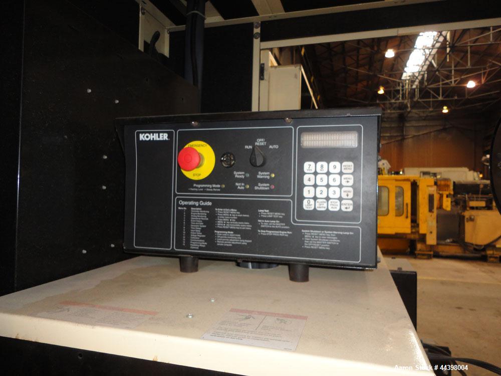 Used Kohler 62 kW standby (57 kW prime) diesel generator set, portable / trailer mounted, model 60REOZJB, SN-2131295. John Deere model 4045TF270 engine rated 110 HP @ 1800 RPM, SN-PE4045T608511, emis...