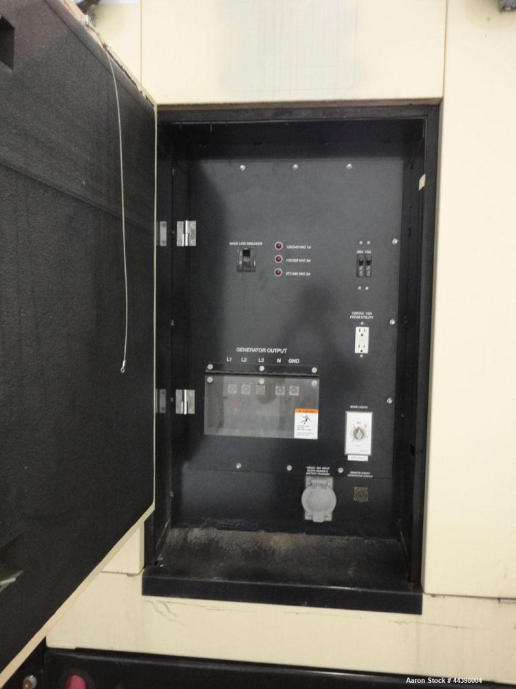 Used Kohler 62 kW standby (57 kW prime) diesel generator set, portable / trailer mounted, model 60REOZJB, SN-2131295. John Deere model 4045TF270 engine rated 110 HP @ 1800 RPM, SN-PE4045T608511, emis...