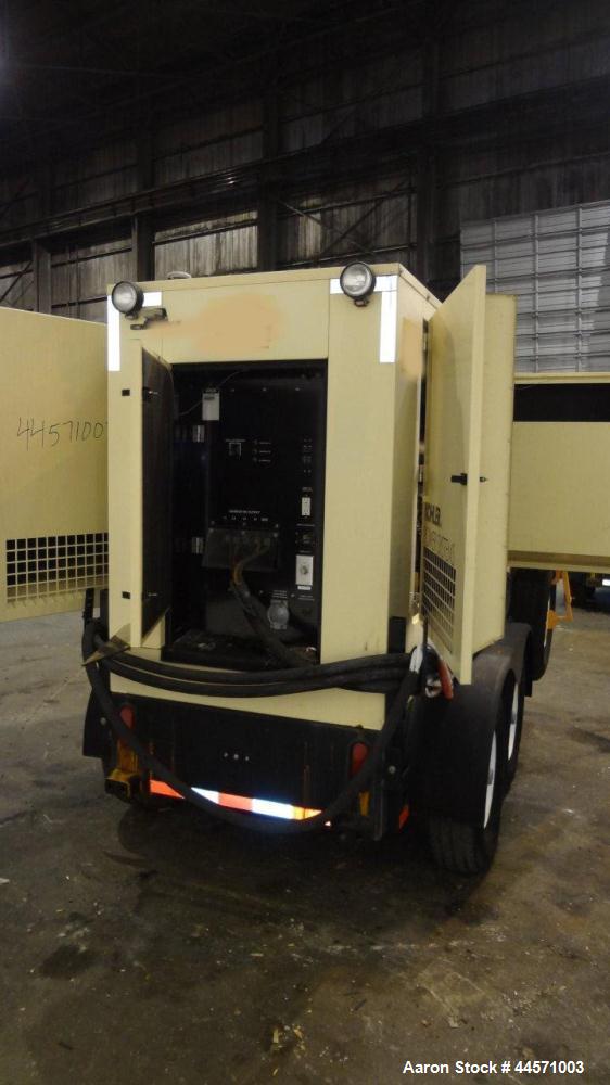 Used Kohler 54 kW Standby (50 kW Prime) Rated Diesel Generator Set, trailer mounted, model 60REOZJB, serial #2002041.  John Deere 4045TF270 engine rated 110 hp @ 1800 rpm, emissions EPA tier 2 certif...