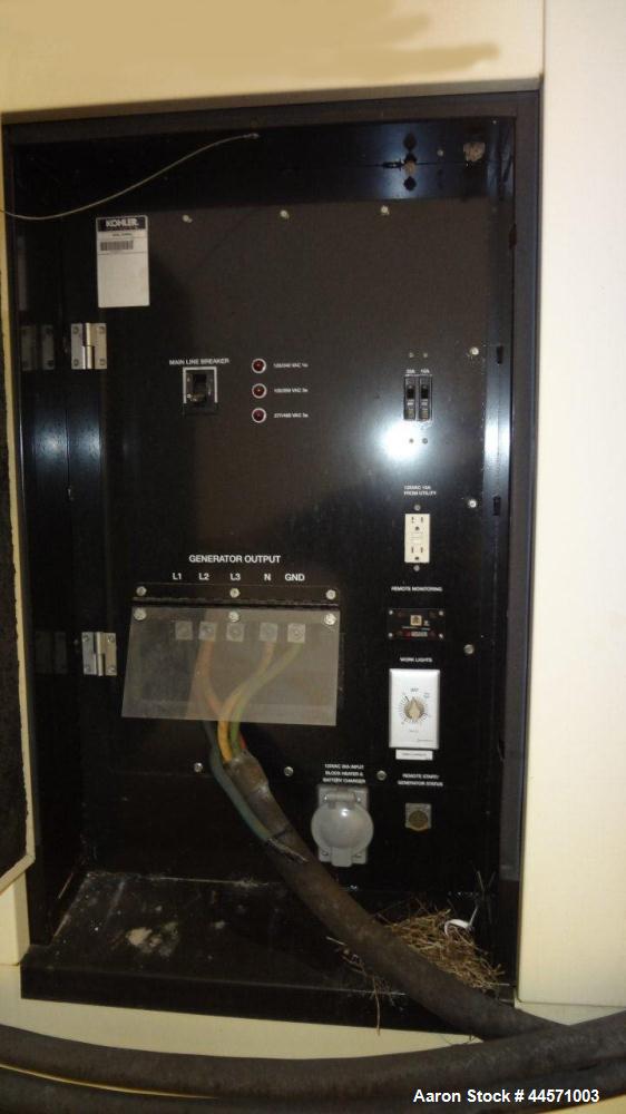 Used Kohler 54 kW Standby (50 kW Prime) Rated Diesel Generator Set, trailer mounted, model 60REOZJB, serial #2002041.  John Deere 4045TF270 engine rated 110 hp @ 1800 rpm, emissions EPA tier 2 certif...