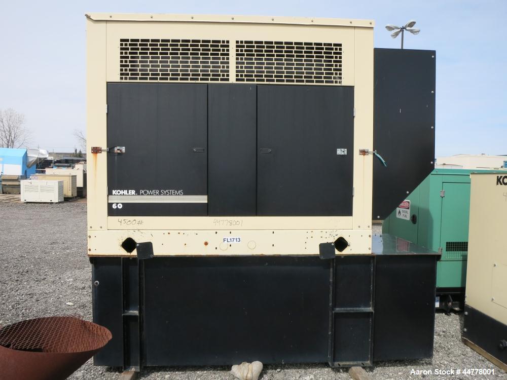 Used Kohler / John Deere 58 kW diesel generator, model 60REOZJB. John Deere 404