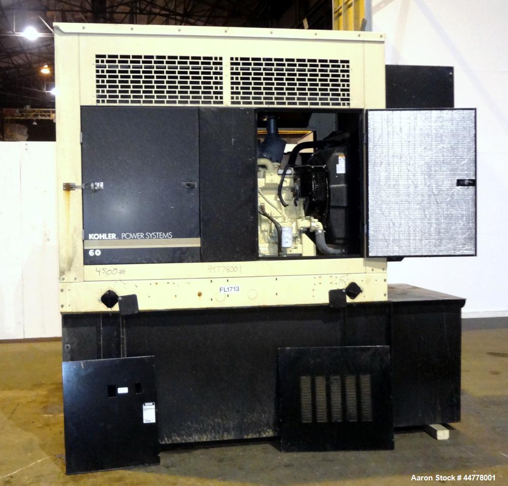 Used Kohler / John Deere 58 kW diesel generator, model 60REOZJB. John Deere 404