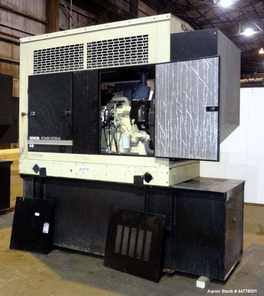 Used Kohler / John Deere 58 kW diesel generator, model 60REOZJB. John Deere 404