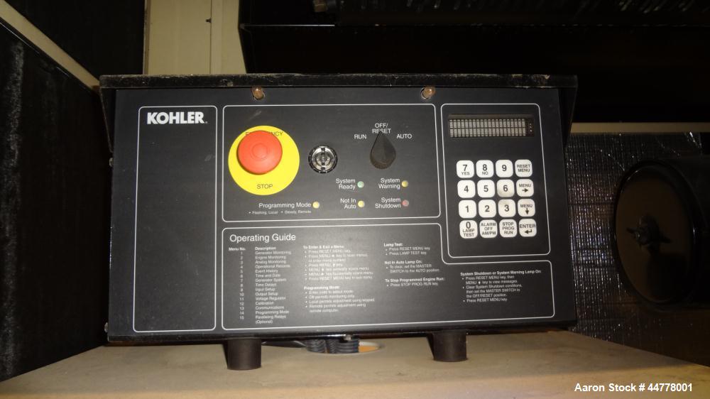 Used Kohler / John Deere 58 kW diesel generator, model 60REOZJB. John Deere 404