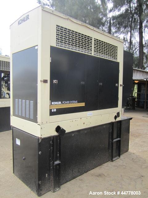 Used John Deere/Kohler 58 kW Standby Diesel Generator Set, Model 60REOZJB