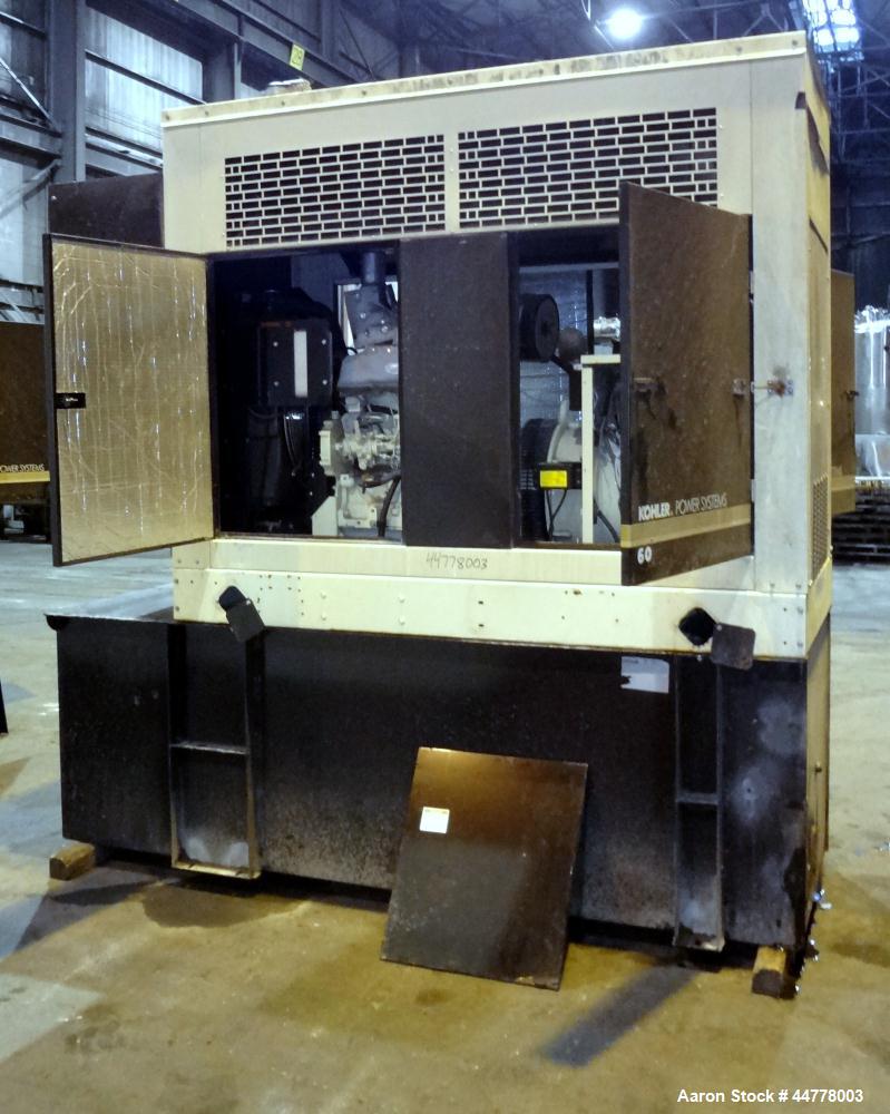 Used John Deere/Kohler 58 kW Standby Diesel Generator Set, Model 60REOZJB