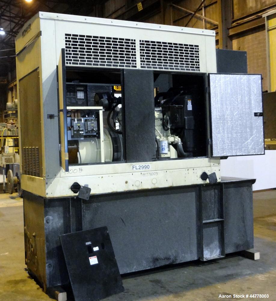 Used John Deere/Kohler 58 kW Standby Diesel Generator Set, Model 60REOZJB