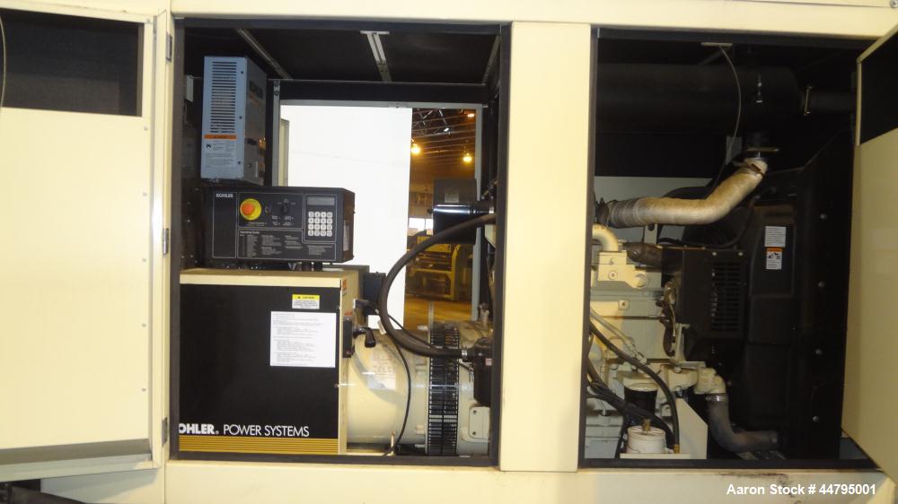 Used Kohler 54 kW Standby (50 kW Prime) Rated Diesel Generator Set, trailer mounted, model 60REOZJB, serial #0793326.  John Deere 4045TF270 engine rated 110 hp @ 1800 rpm, emissions EPA tier 2 certif...