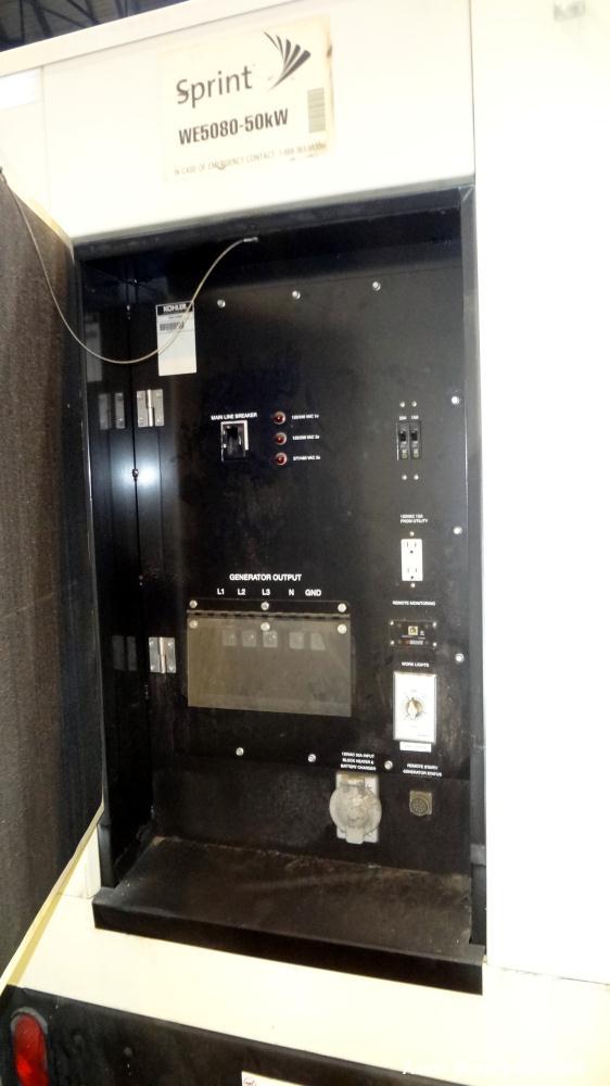 Used Kohler 54 kW Standby (50 kW Prime) Rated Diesel Generator Set, trailer mounted, model 60REOZJB, serial #2026818.  John Deere 4045TF270 engine rated 110 hp @ 1800 rpm, emissions EPA tier 2 certif...