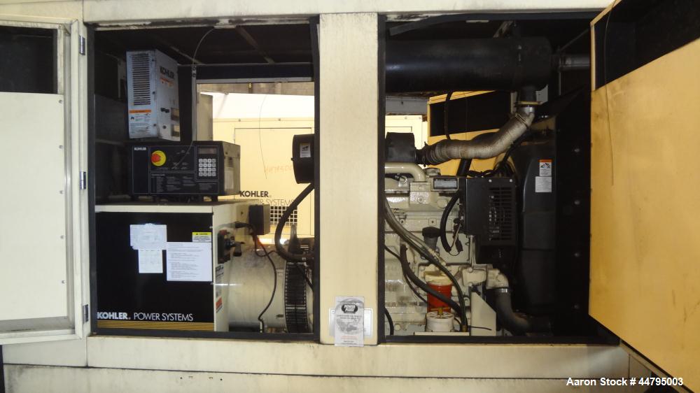 Used Kohler 54 kW Standby (50 kW Prime) Rated Diesel Generator Set, trailer mounted, model 60REOZJB, serial #0794734.  John Deere 4045TF270 engine rated 110 hp @ 1800 rpm, emissions EPA tier 2 certif...