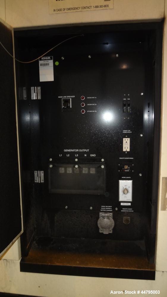 Used Kohler 54 kW Standby (50 kW Prime) Rated Diesel Generator Set, trailer mounted, model 60REOZJB, serial #0794734.  John Deere 4045TF270 engine rated 110 hp @ 1800 rpm, emissions EPA tier 2 certif...