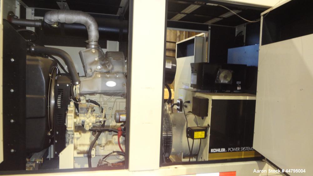 Used Kohler 62 kW Standby (57 kW Prime) Rated Diesel Generator Set, trailer mounted, model 60REOZJB, serial #2121110.  John Deere 4045TF270 engine rated 110 hp @ 1800 rpm, emissions EPA tier 2 certif...