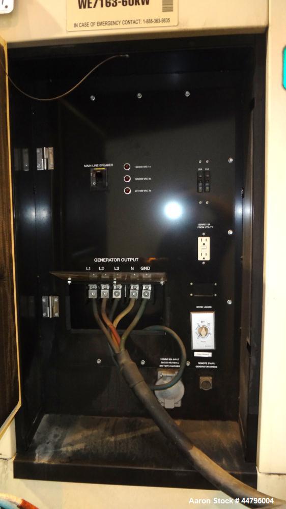 Used Kohler 62 kW Standby (57 kW Prime) Rated Diesel Generator Set, trailer mounted, model 60REOZJB, serial #2121110.  John Deere 4045TF270 engine rated 110 hp @ 1800 rpm, emissions EPA tier 2 certif...