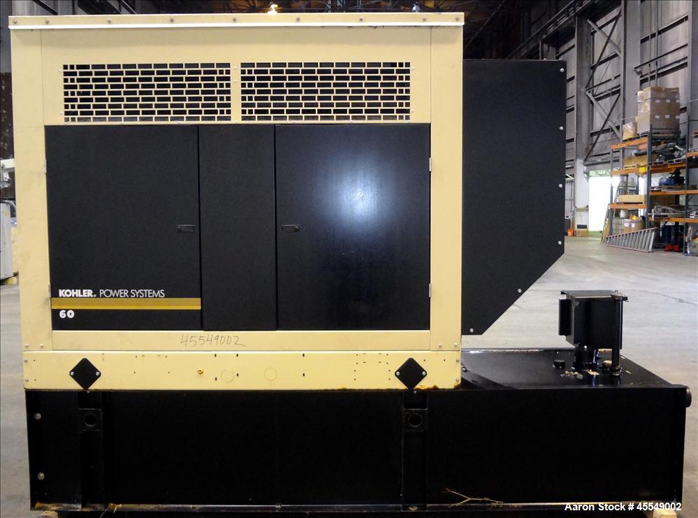 Used Kohler / John Deere 58 kW diesel generator, model 60REOZJB. John Deere 404