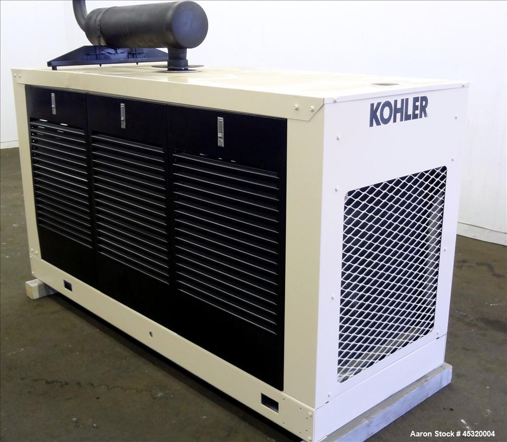 Used- Kohler 60 kW natural gas generator, model 60RZ272. Ford LSG-875 engine.