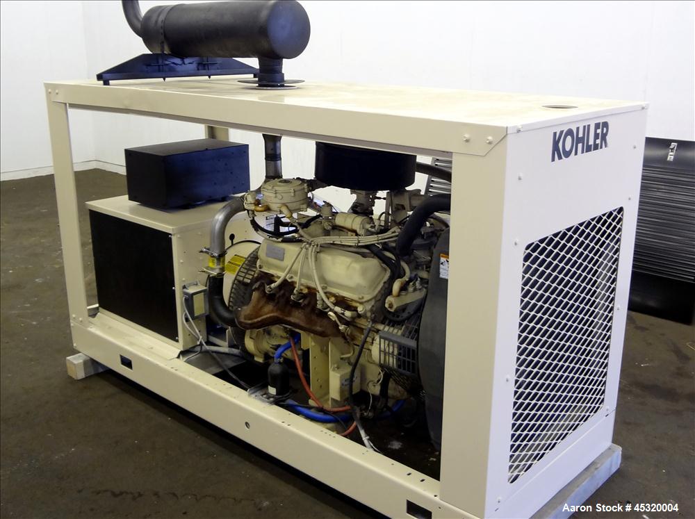 Used Kohler 60 kW natural gas generator, model 60RZ272. Ford LSG-875 engine.