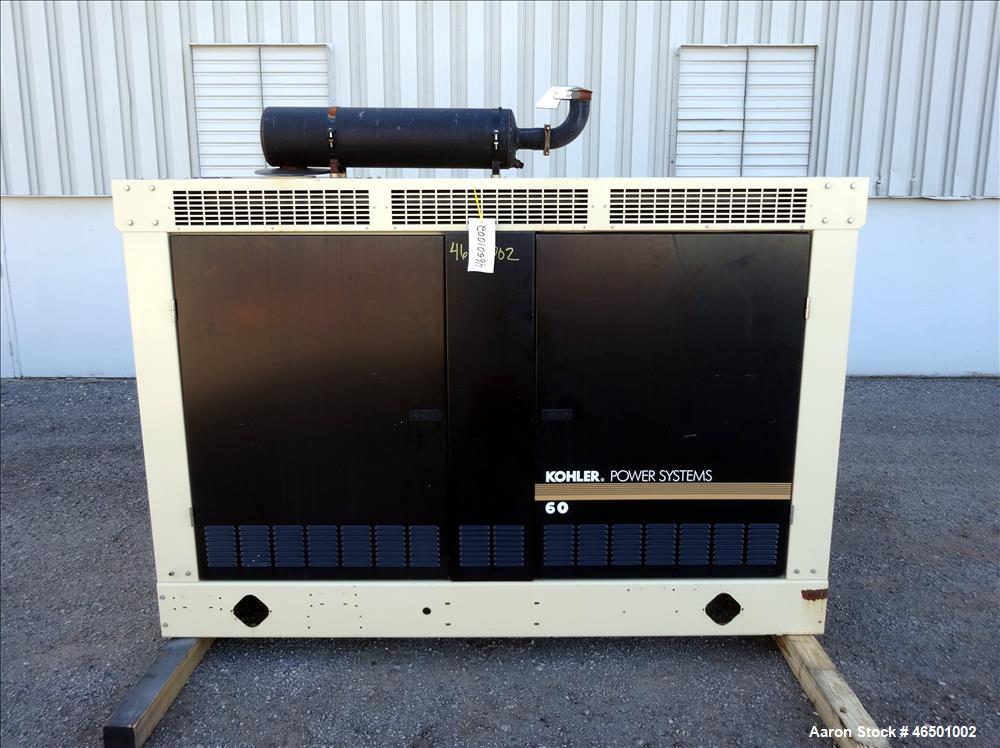 Used Kohler 57 kW  natural gas generator, model 60RZG. GM 5.7L engine.