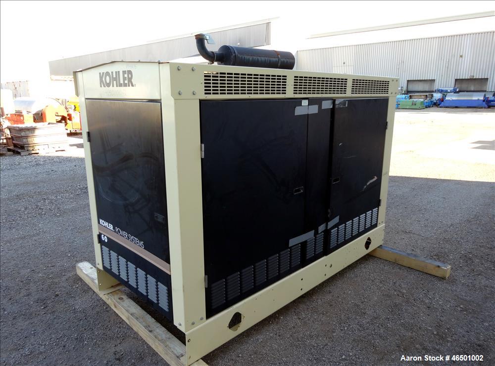 Used Kohler 57 kW  natural gas generator, model 60RZG. GM 5.7L engine.