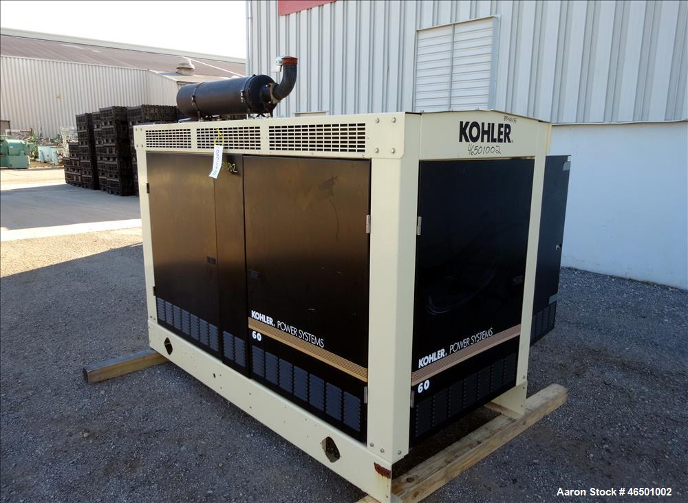 Used Kohler 57 kW  natural gas generator, model 60RZG. GM 5.7L engine.