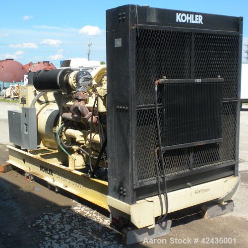 Used Kohler 750 kW Diesel Generator Set. Kohler model 750R0ZD, serial #386319. Detroit Diesel 16V-92TA engine rated 1170 hp @ 1800 rpm. 3/60/277-480V. 800 Amp and 225 Amp circuit breaker, battery cha...