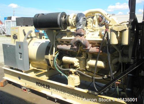 Used Kohler 750 kW Diesel Generator Set. Kohler model 750R0ZD, serial #386319. Detroit Diesel 16V-92TA engine rated 1170 hp @ 1800 rpm. 3/60/277-480V. 800 Amp and 225 Amp circuit breaker, battery cha...