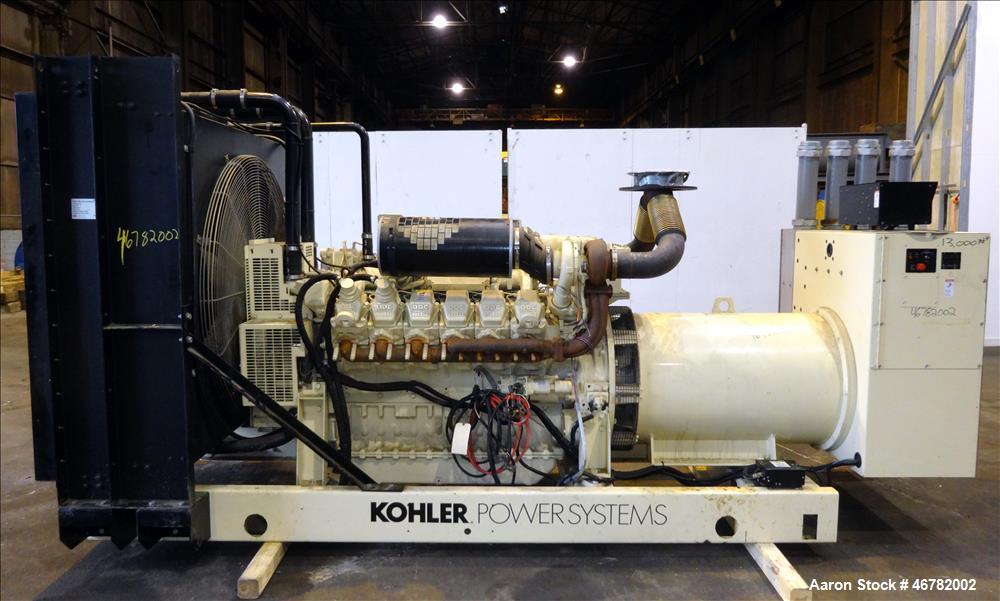 Used Kohler 755 kW diesel generator 750ROZD4, Detroit Diesel / MTU 12V2000 eng