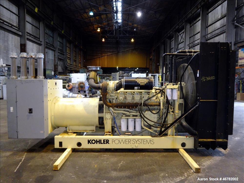 Used Kohler 755 kW diesel generator 750ROZD4, Detroit Diesel / MTU 12V2000 eng