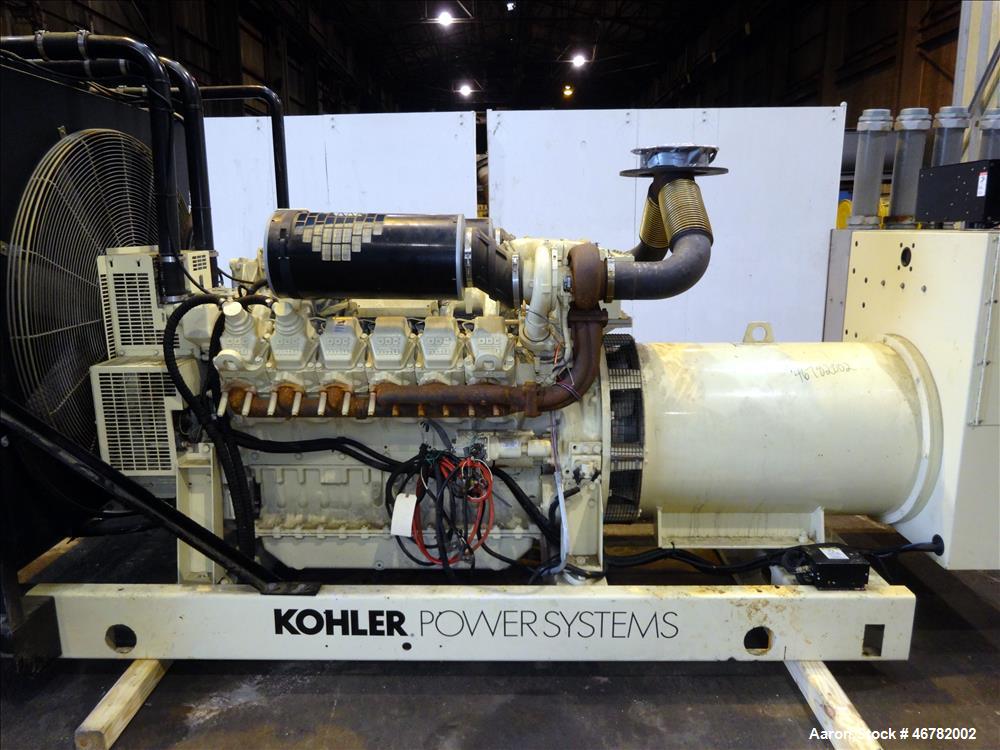 Used Kohler 755 kW diesel generator 750ROZD4, Detroit Diesel / MTU 12V2000 eng