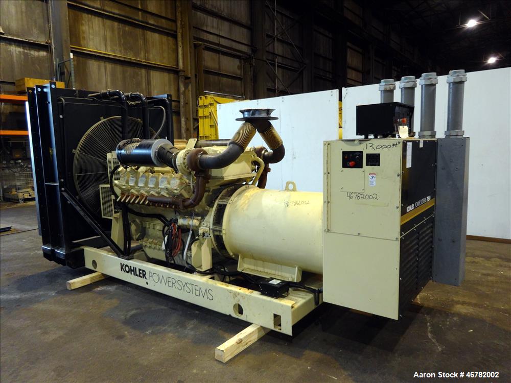 Used Kohler 755 kW diesel generator 750ROZD4, Detroit Diesel / MTU 12V2000 eng