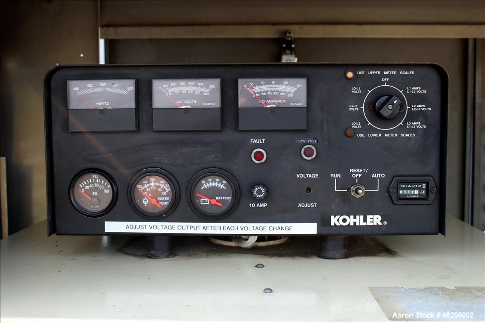 Used Kohler / John Deere 80 kW portable / trailered generator. John Deere 6059T