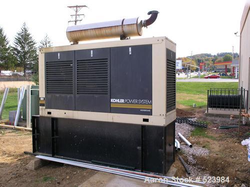 USED: Kohler 80 kW fast response diesel generator, model 80ROZJ.3/60/277-480V, 1800 rpm, 12 lead reconnectable. John Deere dieselengine, model CD6059T368922, weatherproof enclosure, 200 gallonsub-bas...