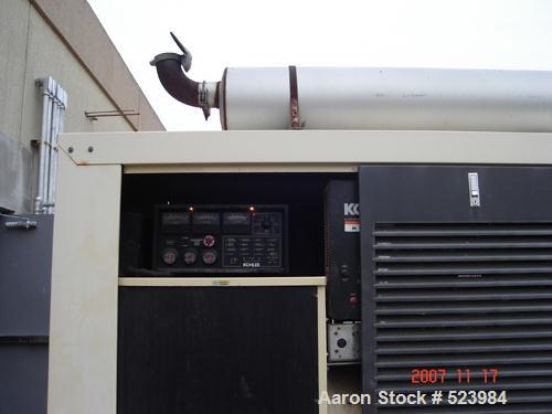 USED: Kohler 80 kW fast response diesel generator, model 80ROZJ.3/60/277-480V, 1800 rpm, 12 lead reconnectable. John Deere dieselengine, model CD6059T368922, weatherproof enclosure, 200 gallonsub-bas...