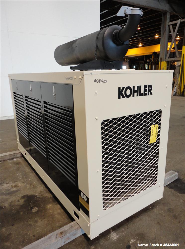 Used- Kohler 80 kW Standby Natural Gas Generator Set, Model 80RZ72, Serial #388591. Ford LSG 875 engine rated 132 hp @ 1800 ...